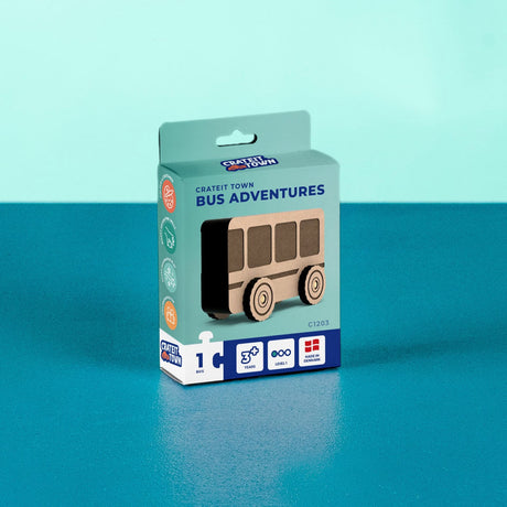 Crateit Town Wooden Toy Bus Adventures