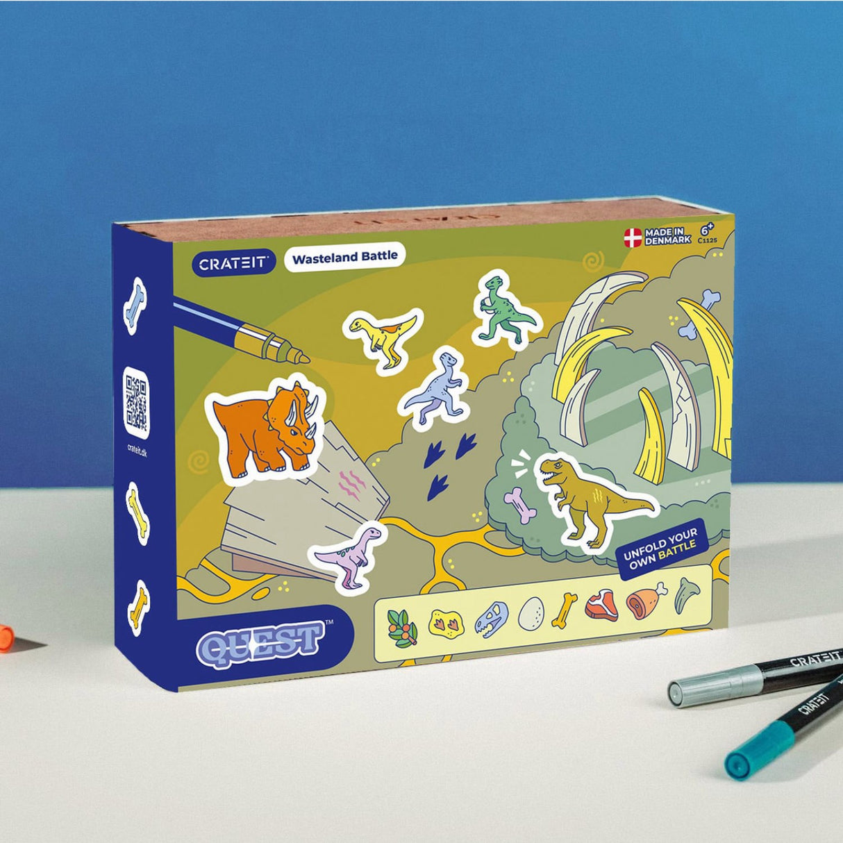 Crateit Dinosaur Wooden Toy Wasteland Battle