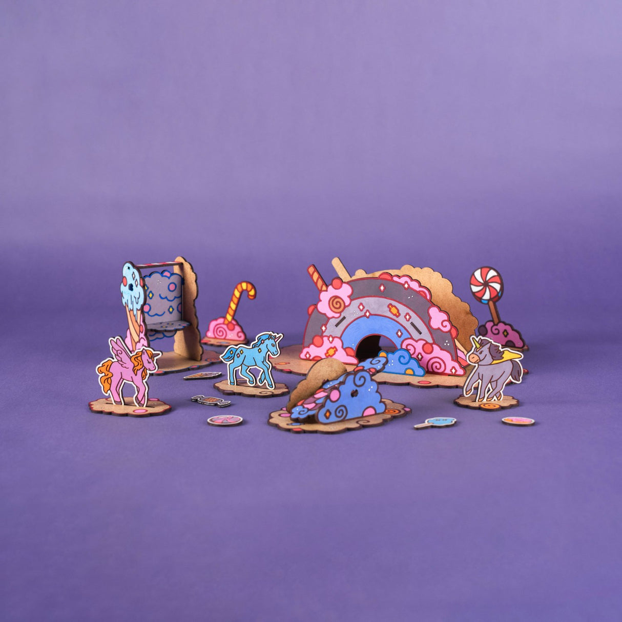 Crateit Unicorn Wooden Toy Candy Land