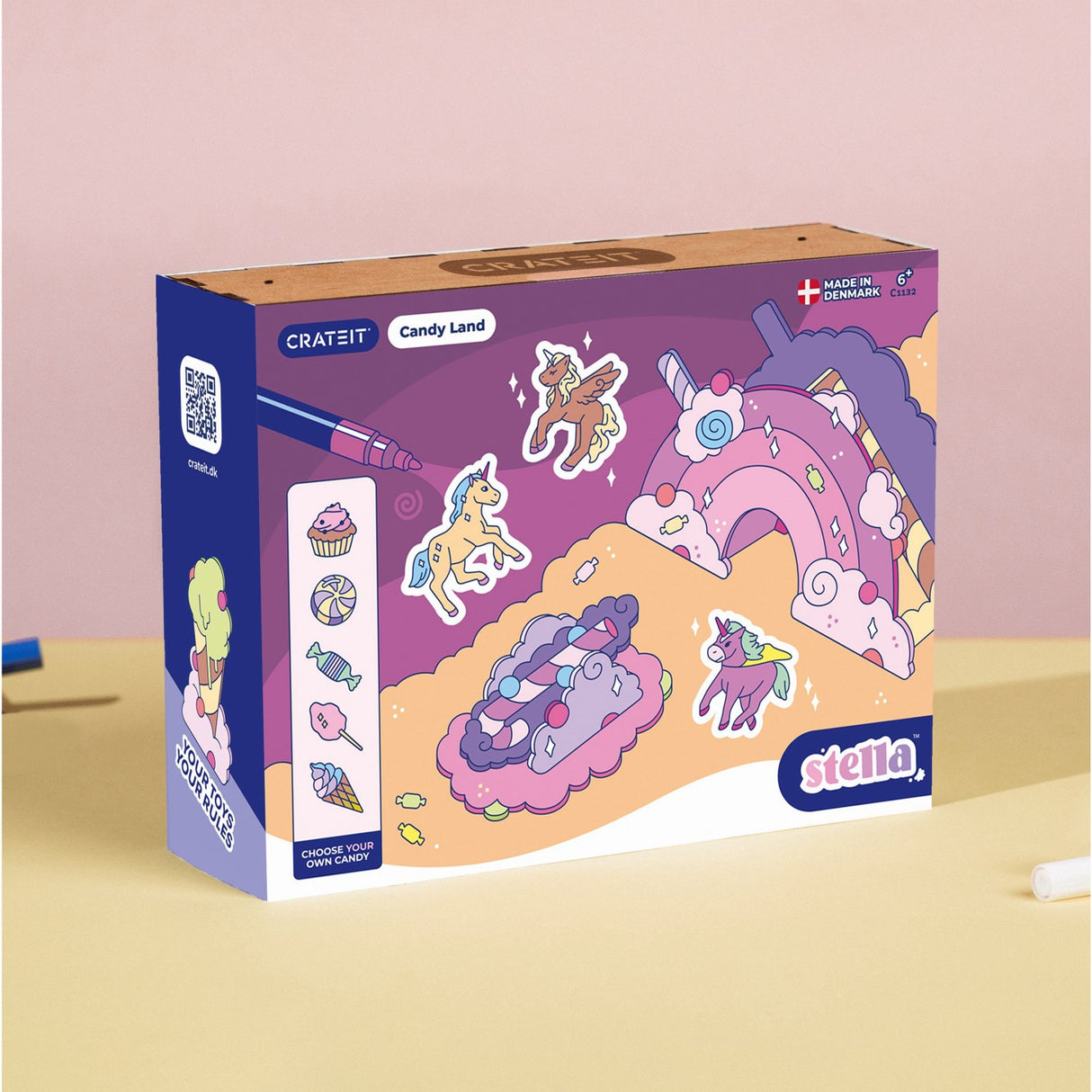 Crateit Unicorn Wooden Toy Candy Land