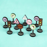 Crateit Town Wooden Toy Traffic & Road Signs Pack