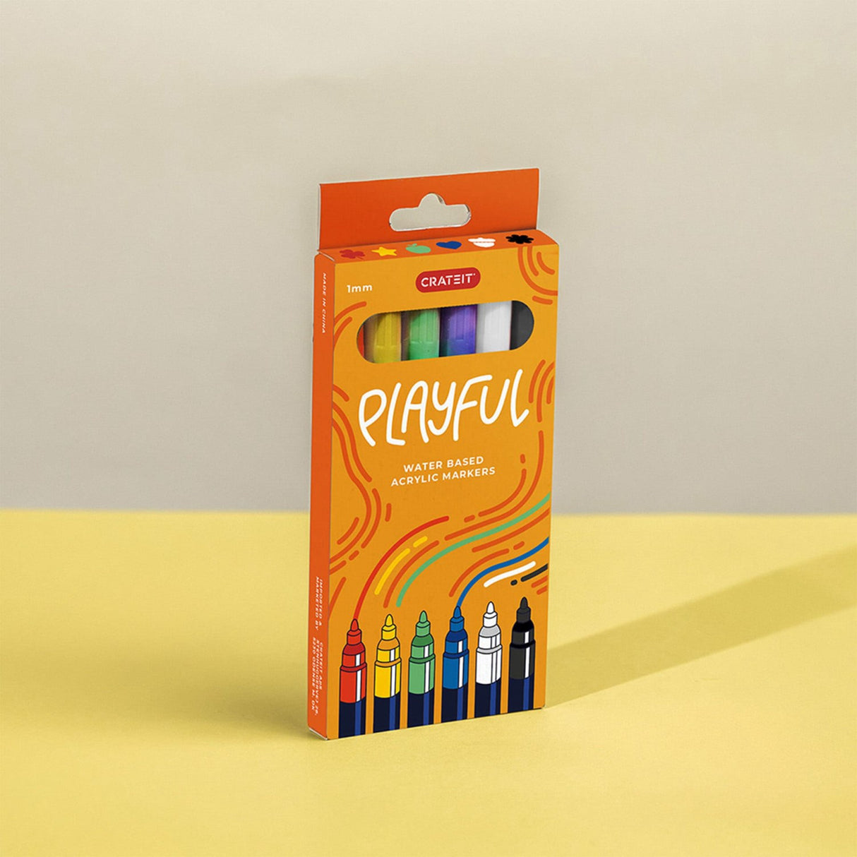 Crateit Playful Markers 1mm 6 Pack
