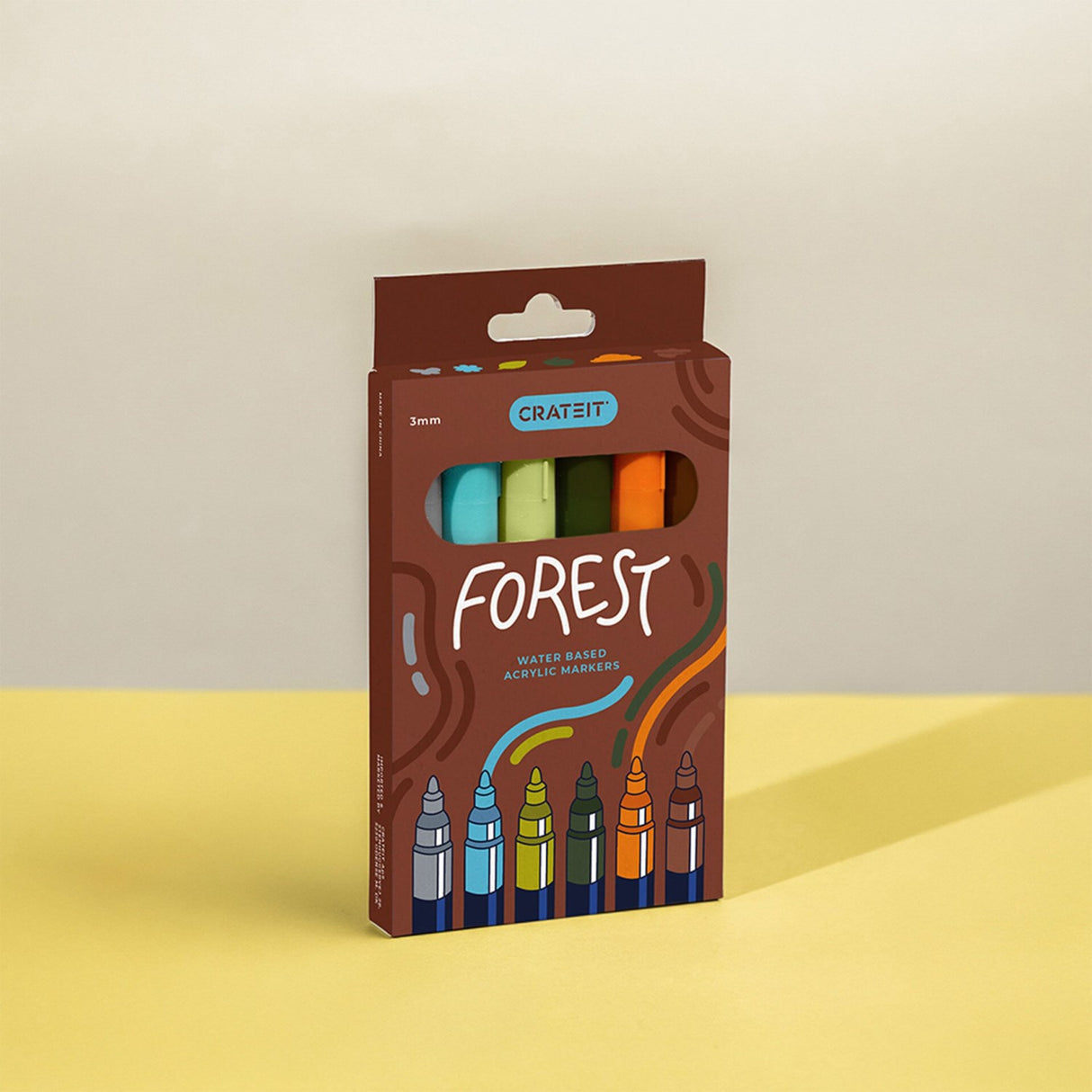Crateit Forest Markers 3mm 6 Pack