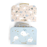 FILIBABBA Christian's Whale Tales Suitcase Set For Play And Storage 2 Pack