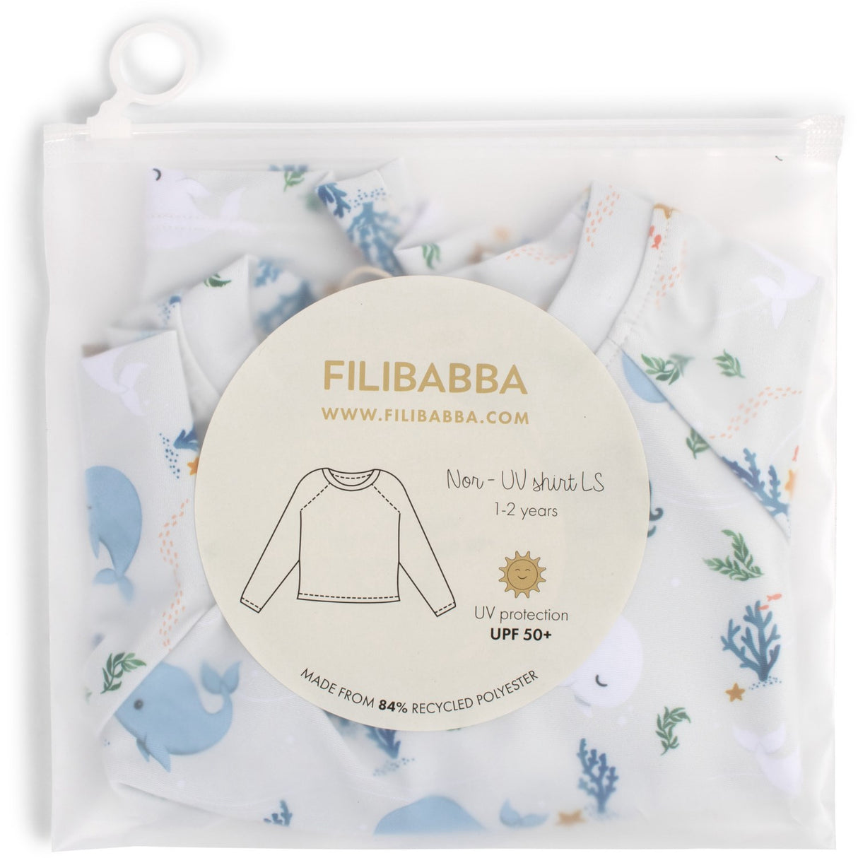 FILIBABBA Christian's Whale Tales Nor Uv Blouse Ls
