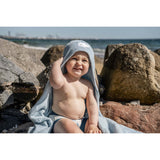 FILIBABBA Christian's Whale Tales Broderet Badehåndklæde With Hood GOTS