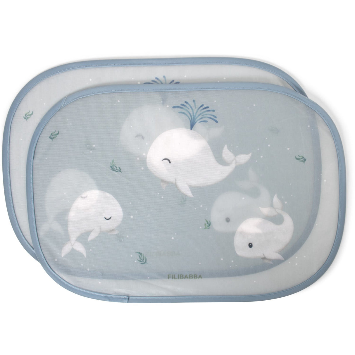 FILIBABBA Christian's Whale Tales Solskærme For Bilen 2 Pack