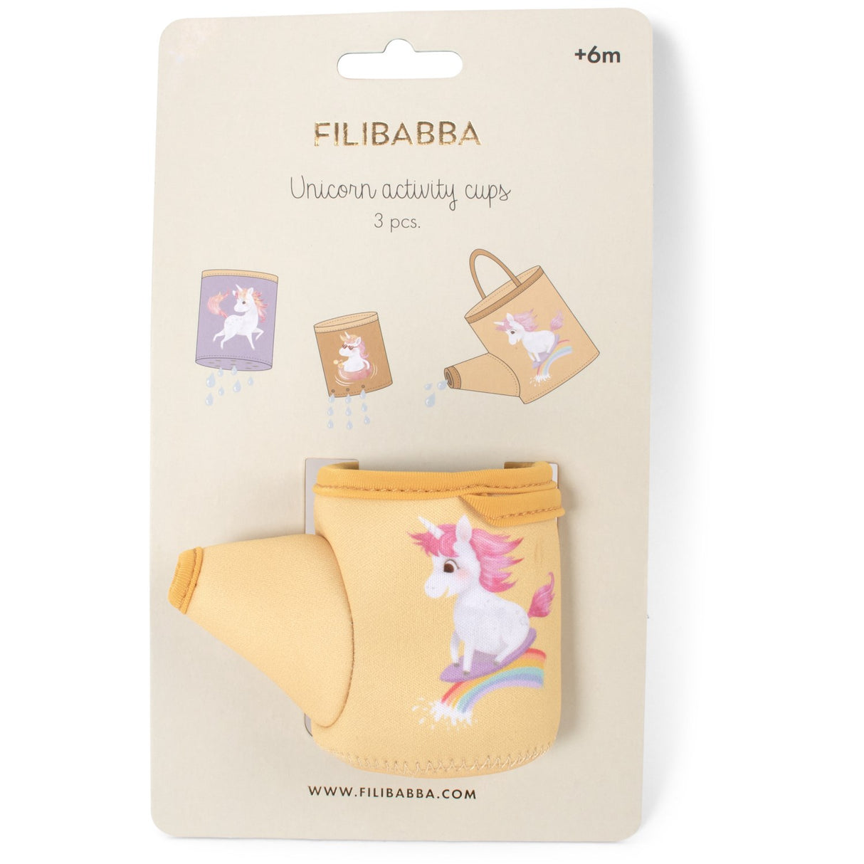 FILIBABBA Unicorn Neopren Bath Toy Kopper