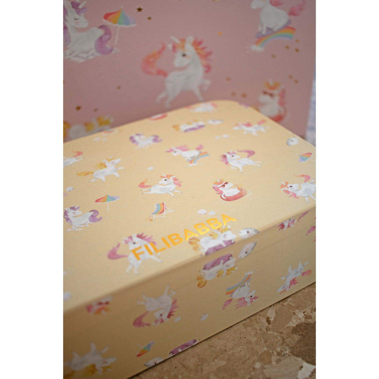 FILIBABBA Unicorn Shores Suitcase Set For Play And Storage 2 Pack