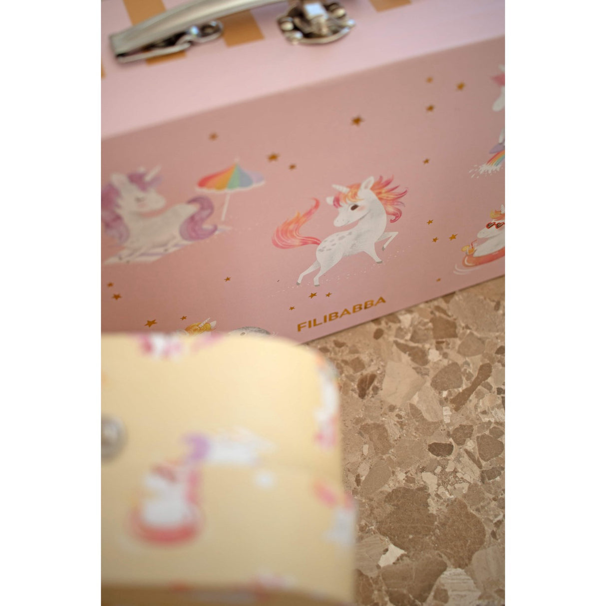 FILIBABBA Unicorn Shores Suitcase Set For Play And Storage 2 Pack