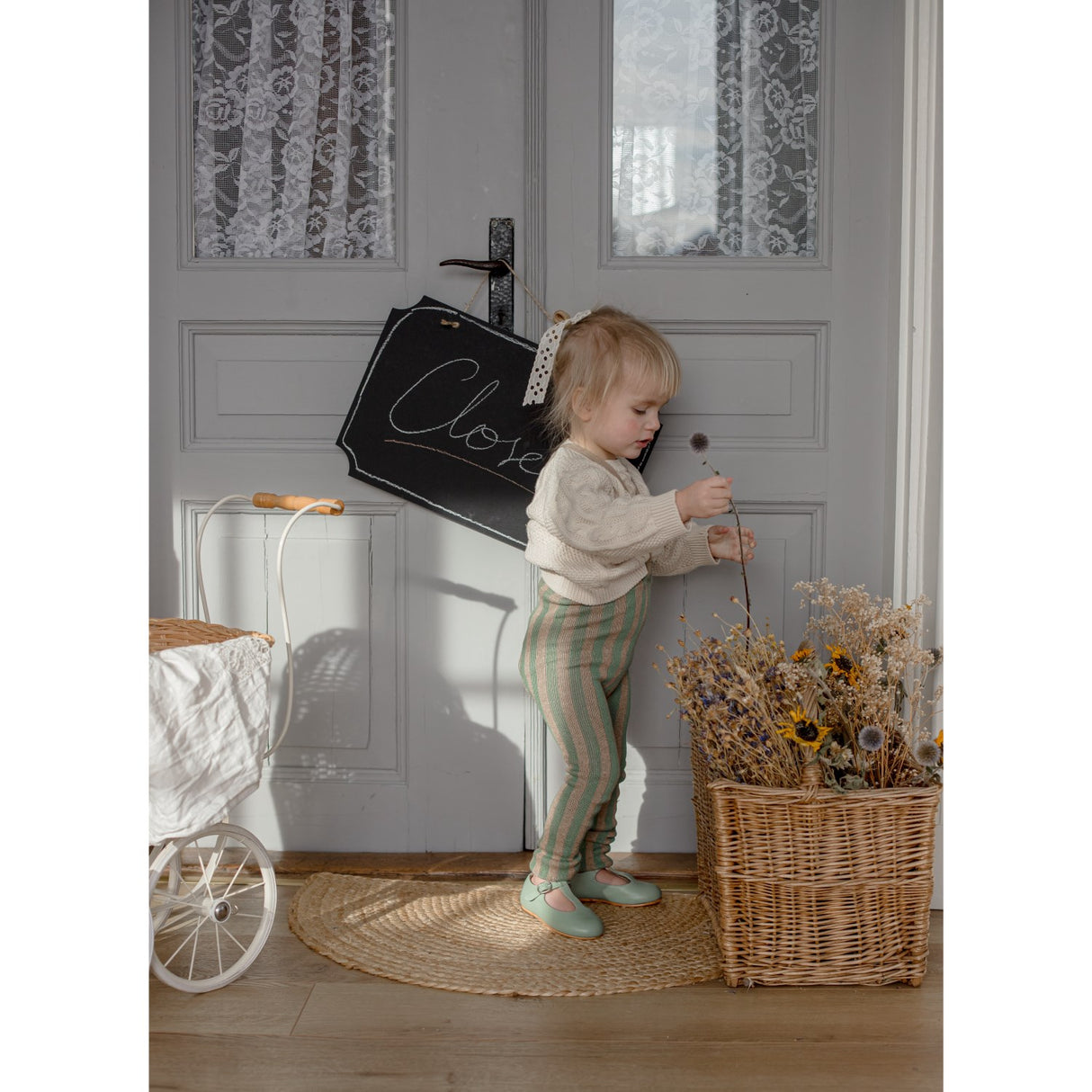 Silly Silas Matcha X Peanut Striped Footless Tights Special Edition