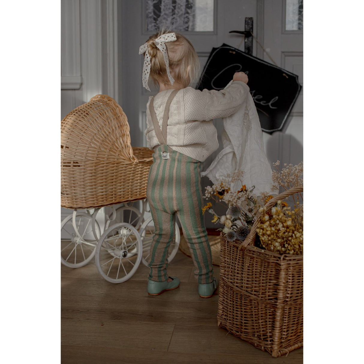 Silly Silas Matcha X Peanut Striped Footless Tights Special Edition
