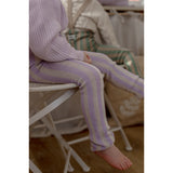 Silly Silas Lavender X Cream Striped Footless Tights Special Edition