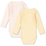 Konges Sløjd Banana Crepe/Creole Pink Fanga Perla 2 Pack Ls Body Ocs
