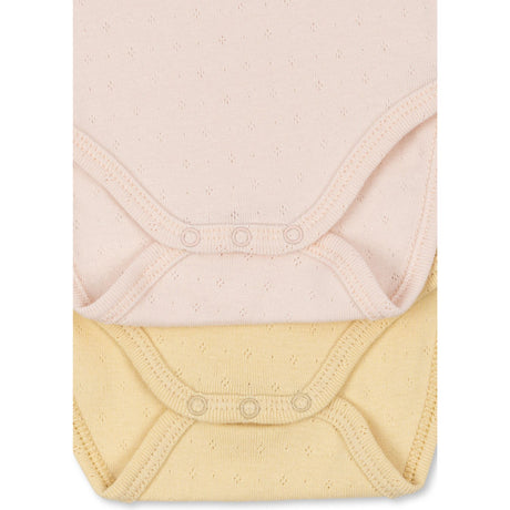 Konges Sløjd Banana Crepe/Creole Pink Fanga Perla 2 Pack Ls Body Ocs