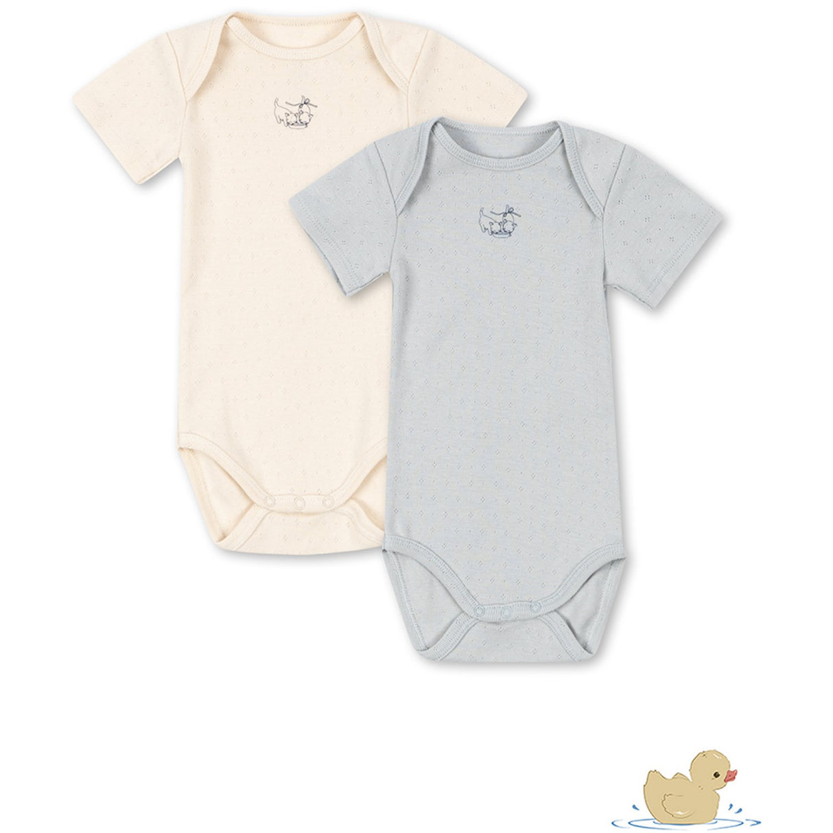 Konges Sløjd Buttercream/Pearl Blue Fanga Perla 2 Pack Ss Body Ocs