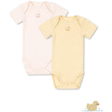 Konges Sløjd Banana Crepe/Creole Pink Fanga Perla 2 Pack Ss Body Ocs