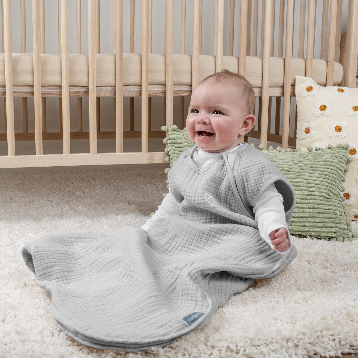 Ingenuity SwaddleMe™ Muslin Night Sack Sleeper - Moss