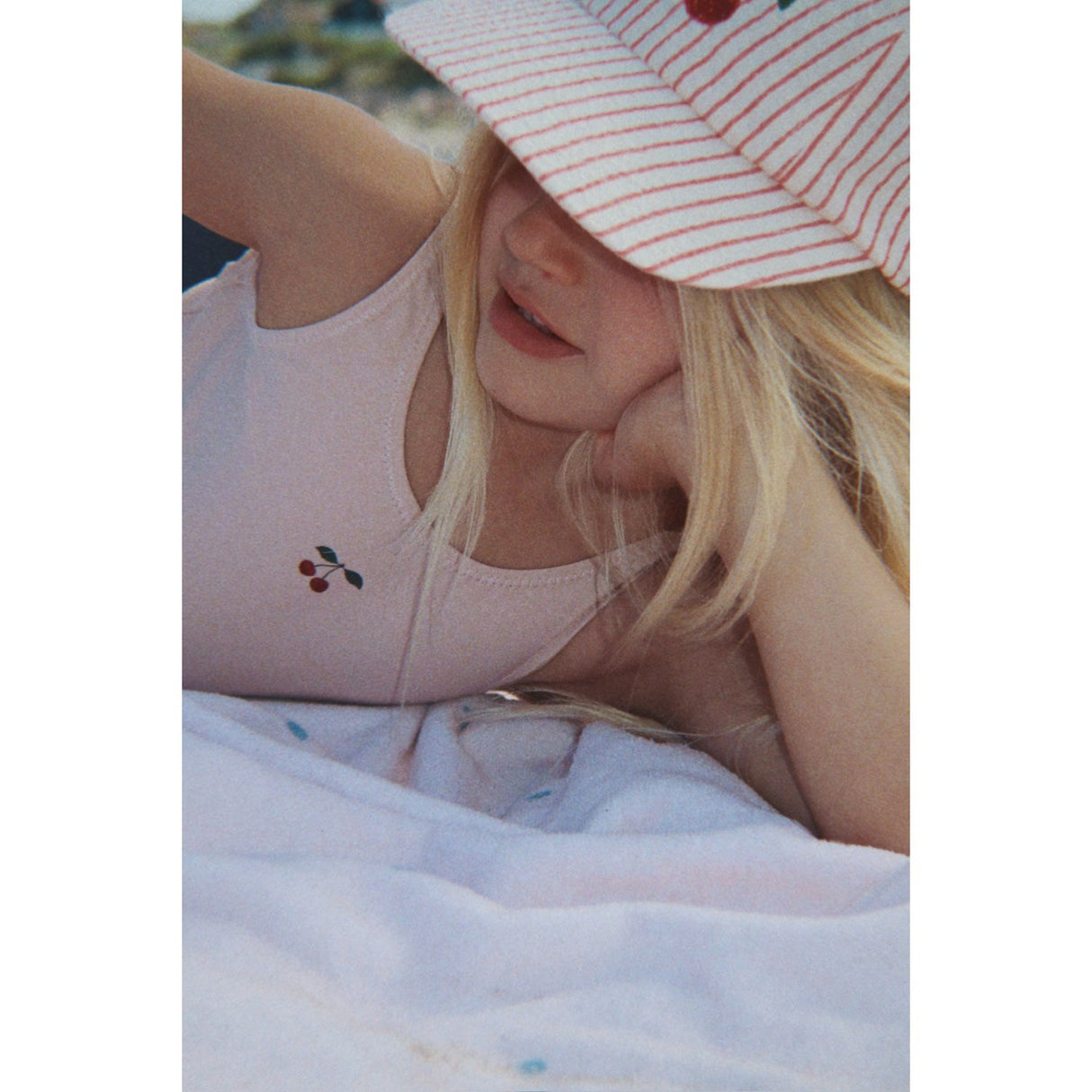 Konges Sløjd Amour Stripe Ellie Bow Cap Gots