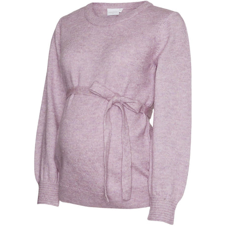 Mama;licious Misty Rose Melange Mlnewanne L/S Knit Top A.