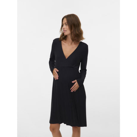 Mama;licious Black Mltrinity Tess Abk Ls Jrs Dress 2F