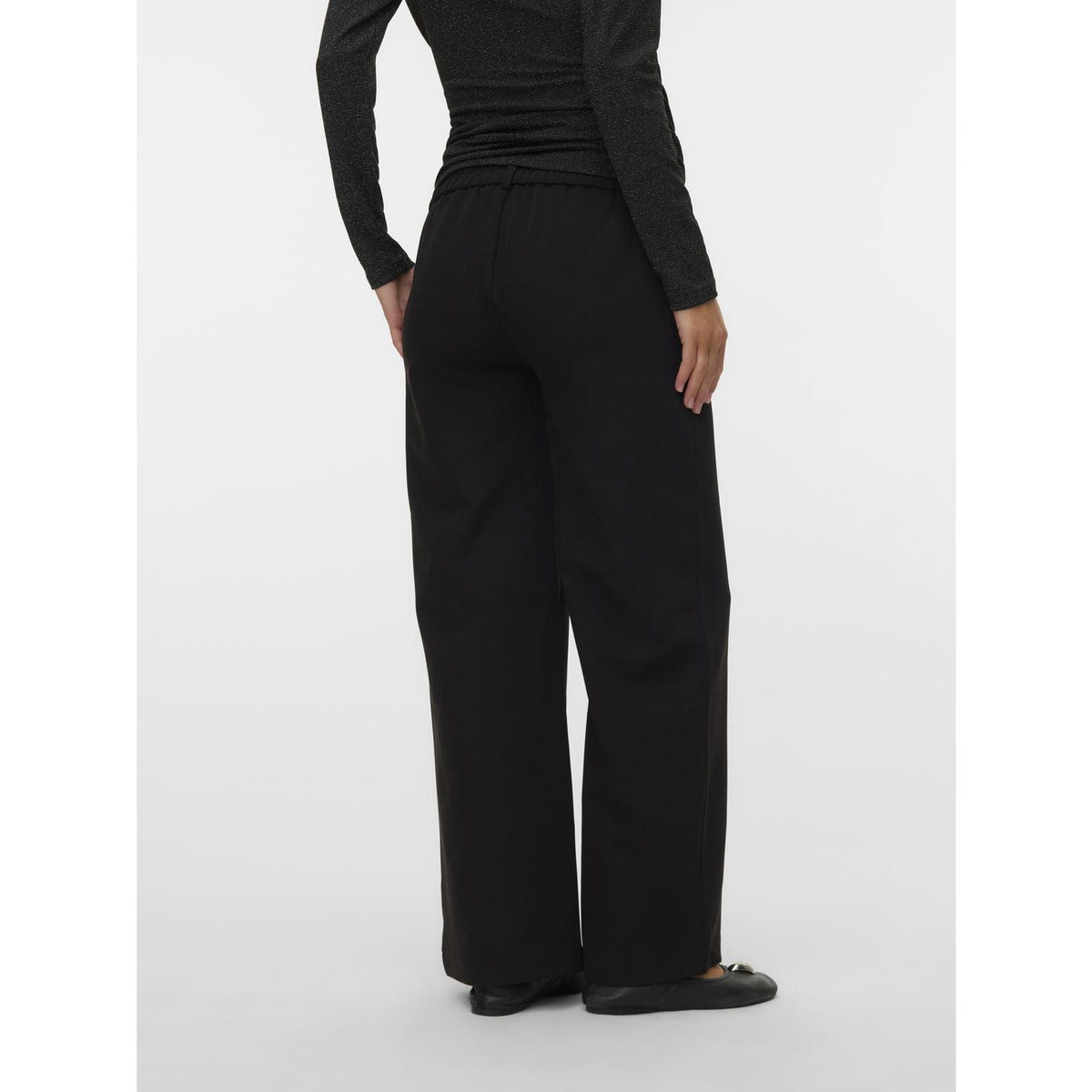 Mama;licious Black Mllora Wide Wo Pants