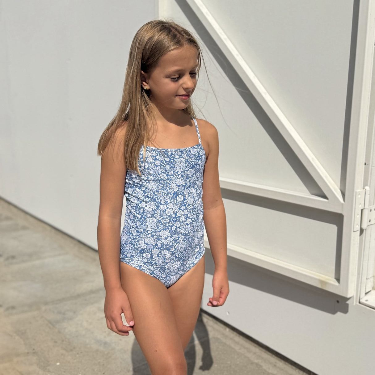 Petit Crabe Evening Sky (Made With Liberty© Fabric) Barbara Swimsuit