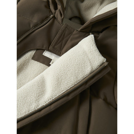 Lil'Atelier Dark Earth Nbnlamedow03 Puffer Snowsuit Fo Lil