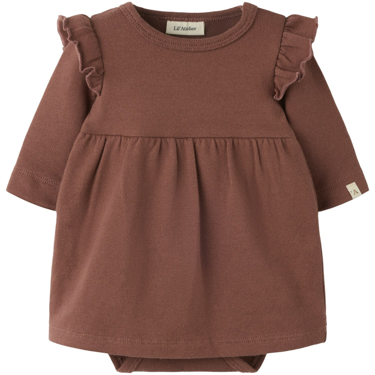 Lil'Atelier Mahogany Nbfthoro Ls Loose Body Dress Lil