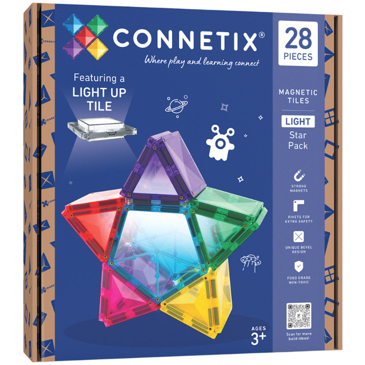 Connetix Multicolour Light Star Pack 28 Pcs