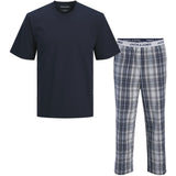 Jack & Jones Junior Sky Captain Checks Jacluca Ss Tee And Woven Pants Gif Jnr