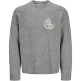 Jack & Jones Junior Light Grey Melange Jorfrederiksberg Knit Emb Cn Sn Jnr