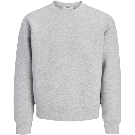 Jack & Jones Junior Light Grey Melange New Jcolegacy Sweat Scuba Crew Neck Jnr