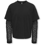 kids ONLY Black Black Lace Skirt Koglia L/S Lace Sleeve Tee Jrs