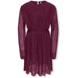 kids ONLY Rumba Red Silver Lurex Kogglam Ls Dress Jrs