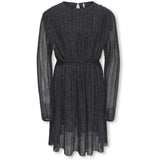 kids ONLY Black Silver Lurex Kogglam Ls Dress Jrs