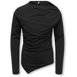 kids ONLY Black Koglone Life Asymetric L/S Top Jrs