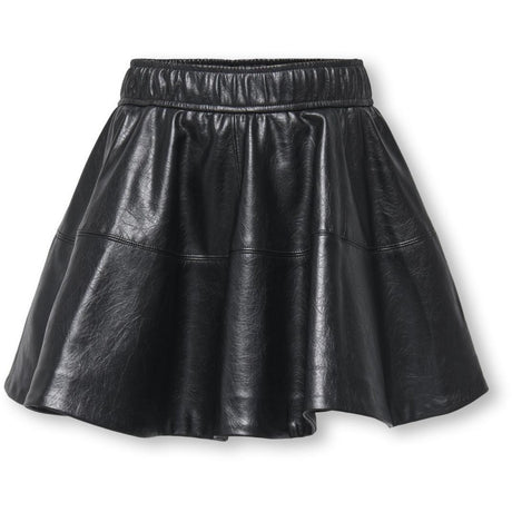 kids ONLY Black Kogjacky Faux Leather Skater Skirt Pnt