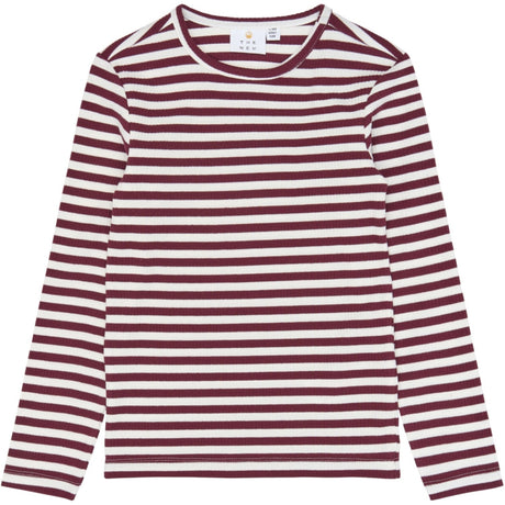 The New Gardenia Striped Tnmoore L_S Rib Tee