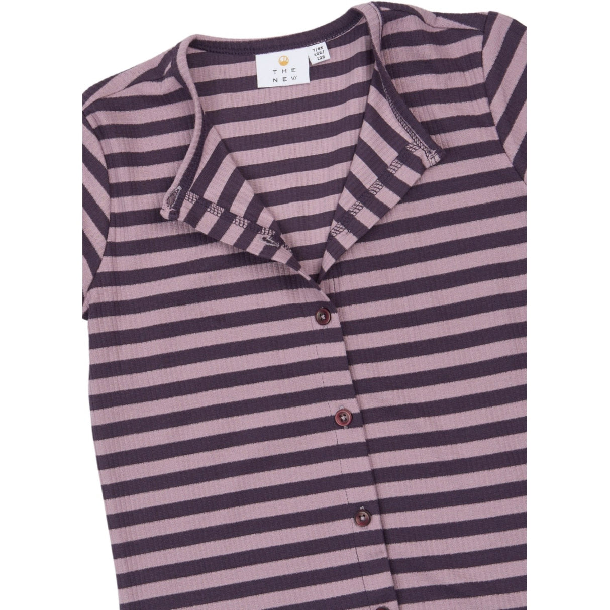 The New Sweet Grape Striped Tn Tnmoore L_S Rib Cardigan