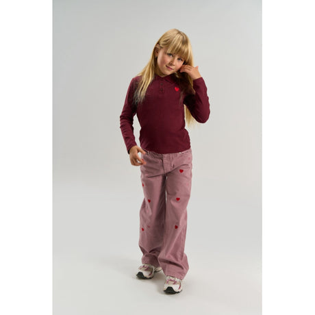 The New Burgundy Tn Tnvarena L_S Rib Polo