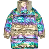 The New Metallic Multicolor Tnunicca Long Puffer Jacket