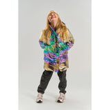 The New Metallic Multicolor Tnunicca Long Puffer Jacket