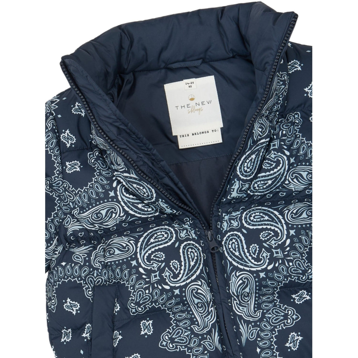 THE NEW Siblings Navy Blazer AOP Tnstulrik Puffer Jacket