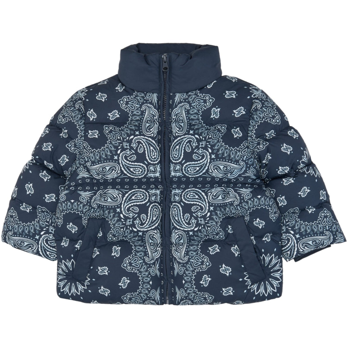 THE NEW Siblings Navy Blazer AOP Tnstulrik Puffer Jacket
