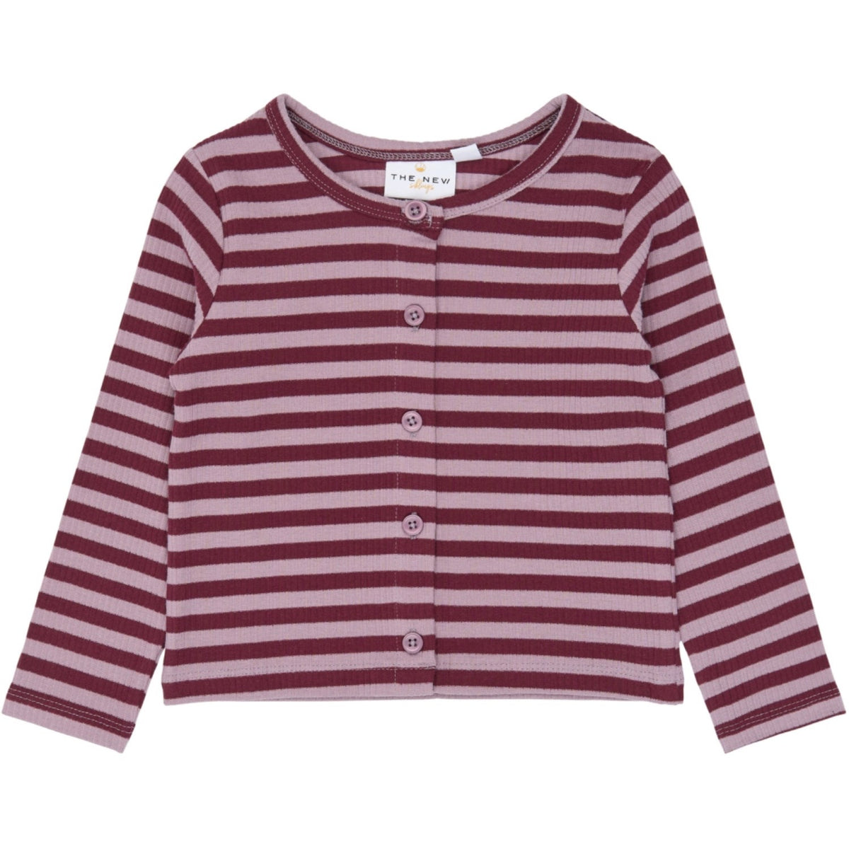 THE NEW Siblings Elderberry Striped Tn Tnstfro L_S Rib Cardigan