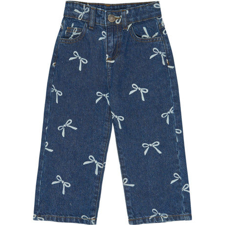 THE NEW Siblings Medium Blue Denim AOP Tnstvinaya Regular Fit Jeans