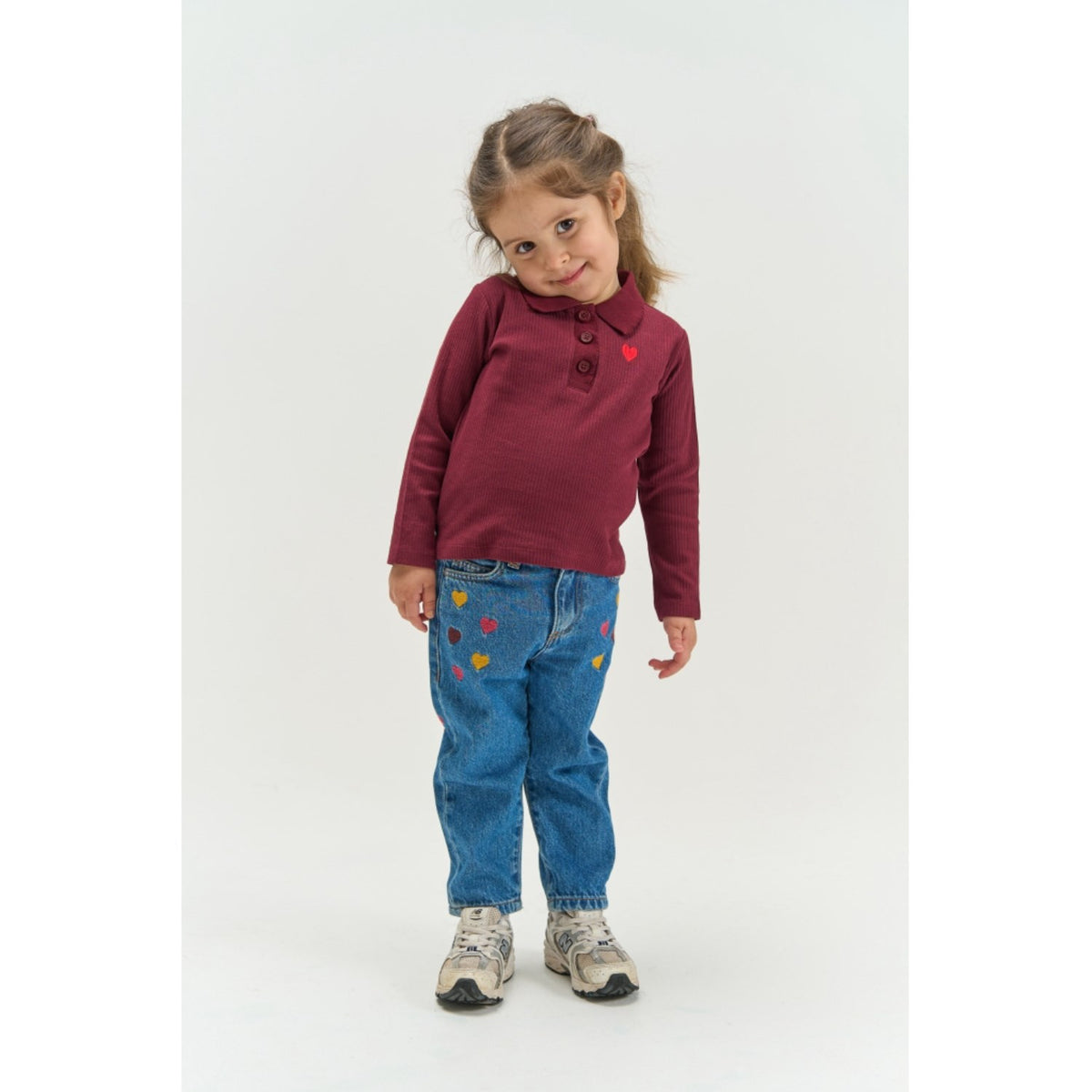 THE NEW Siblings Light Blue Denim Emb Tnstvalora Mom Fit Jeans