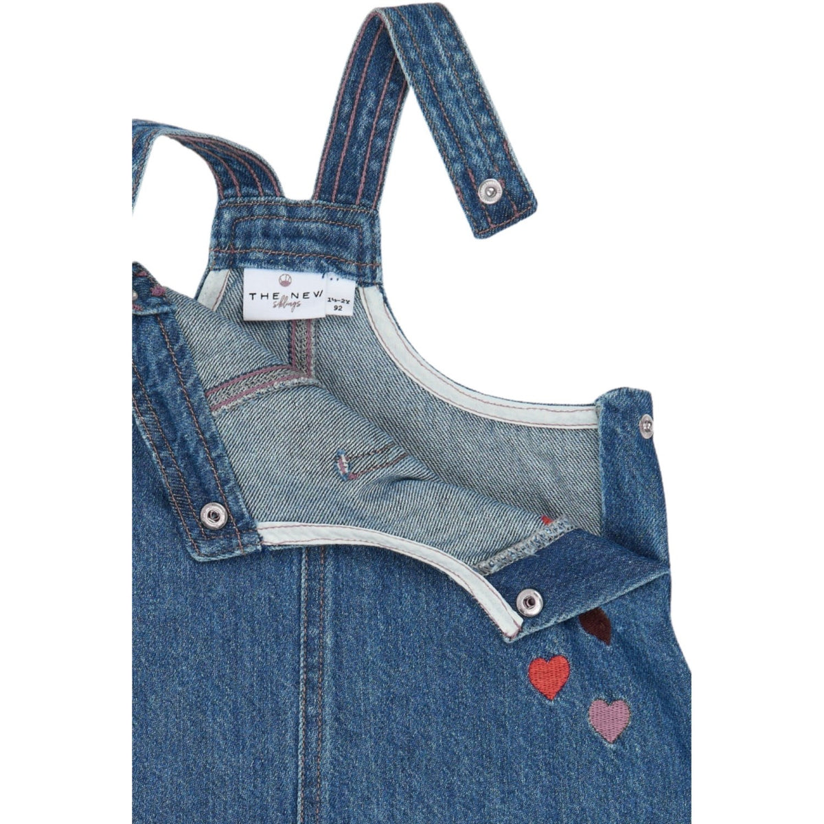 THE NEW Siblings Light Blue Denim Emb Tnstvalora S_L Denim Dress