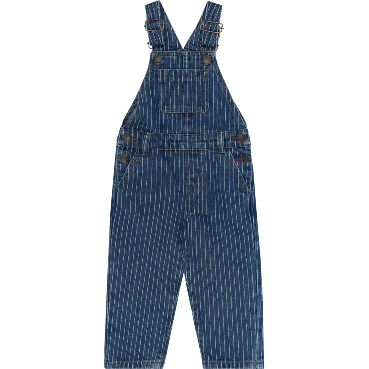 THE NEW Siblings Medium Blue Denim AOP Tnstvilfredo Denim Dungarees